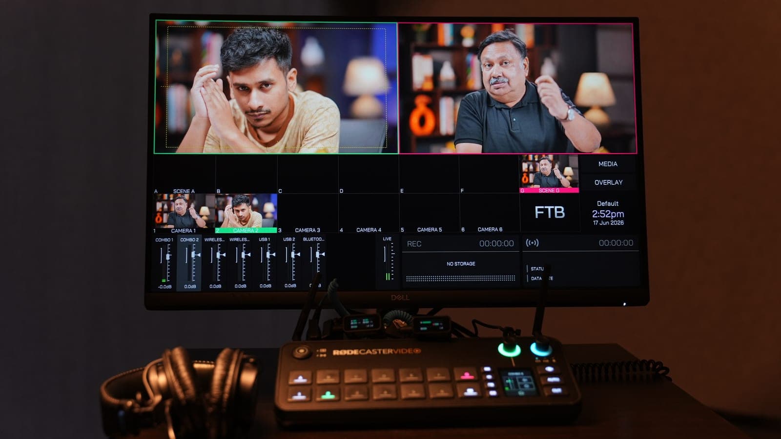 Live multi-camera switching and monitoring station